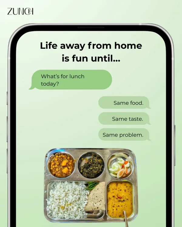 Tired of the same boring lunch away from home? I get it. That's why I created Zunch, to solve the "same food, same taste, same problem" dilemma.