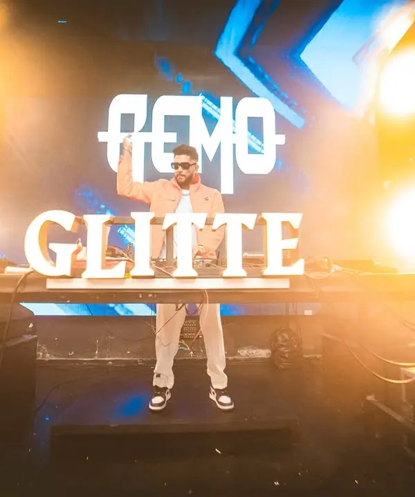 Standing center stage at Glitte, one of Thane's premier superclubs. The combination of massive LED backdrops and powerful lighting is key to the immersive experience I deliver.