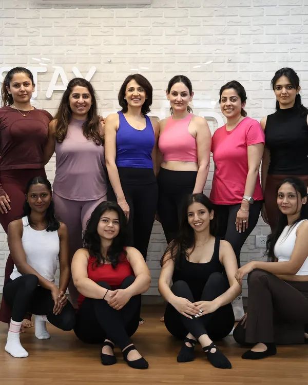 Our dream team! This photo captures the joy and camaraderie of our all-female team of instructors and members.