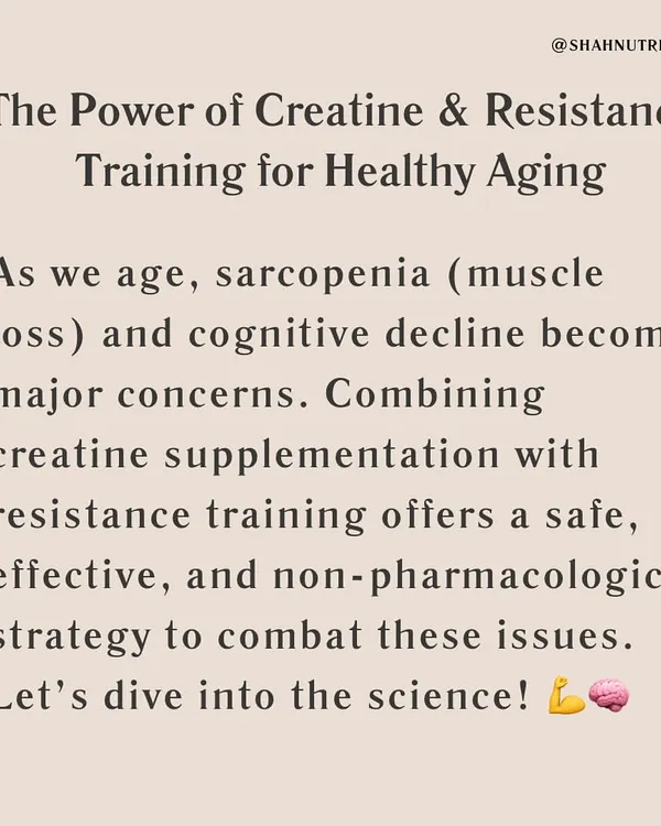 As we age, muscle loss (sarcopenia) and cognitive decline are major concerns. Combining creatine supplementation with resistance training is a safe, effective, and science-backed strategy to combat both. Let's dive into the science.