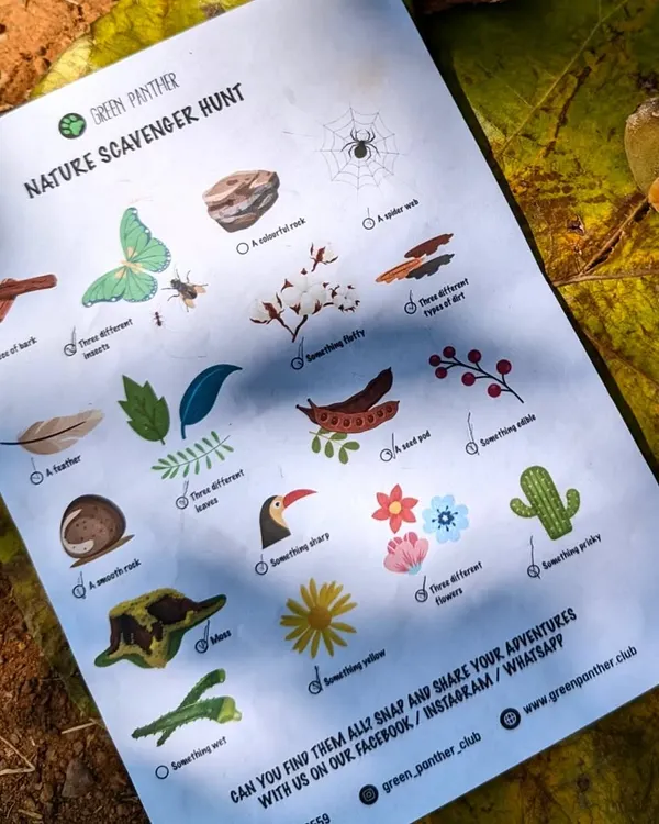 Our original Nature Scavenger Hunt sheet! We created this five years ago to turn walks into wide-eyed wonder, and it's been a favorite activity ever since.