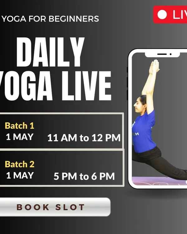 Your Daily Live Yoga Session: Join our live, interactive online yoga classes from the comfort of your home. We offer convenient morning and evening batches every weekday to fit your schedule. Book your slot and start your wellness journey with us today.