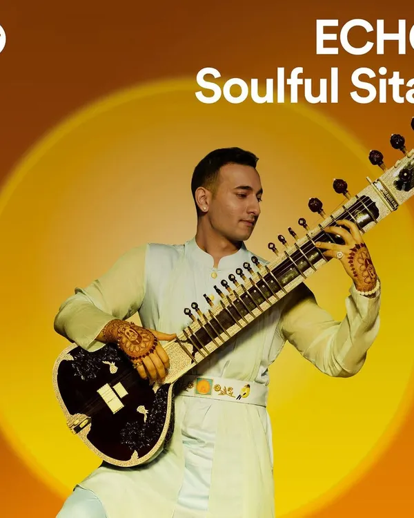 The official cover art for my collaboration with Spotify on their 'ECHO: Soulful Sitar' campaign. I was commissioned to compose and produce the lead track, 'Kautilya', a forward-looking interpretation of Indian classical music.