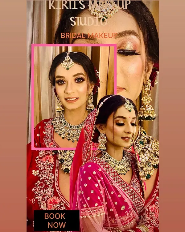 A promotional graphic for my bridal makeup services. Book your appointment to get your dream wedding look.