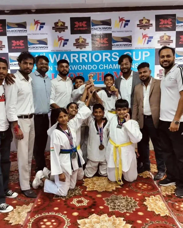 The entire team celebrating our trophy win at the Warriors Cup. These are the moments we cherish, celebrating as one big family.