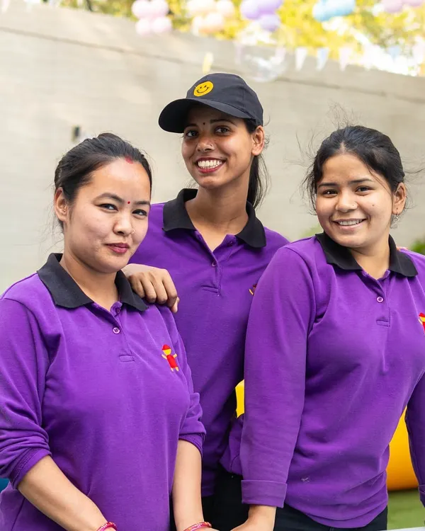 The smiling faces of Playhouse! Our caretakers are always ready to help, ensure safety, and share a joyful moment with your kids.