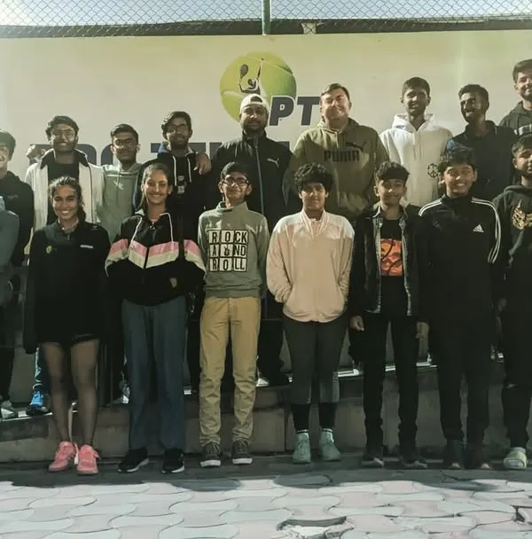 Our academy group visiting the Pro Tennis League (PTL). It is a great experience for my players to watch some of the best athletes in India compete in a professional league format.