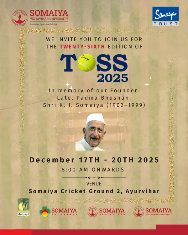 The official invitation for the 26th edition of TOSS Cricket, a long-standing tournament I manage. This shows our ability to build and sustain legacy events.