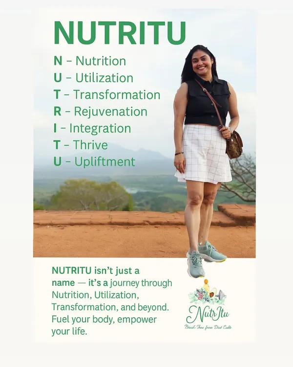 NUTRITU isn't just a name, it's my philosophy. It stands for a journey through Nutrition, Utilization, Transformation, Rejuvenation, Integration, Thriving, and Upliftment. I empower your life by fueling your body correctly.