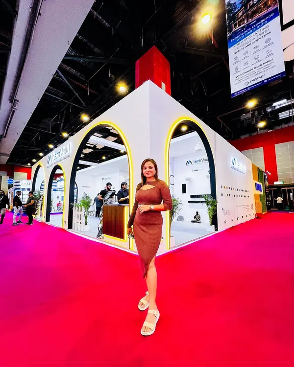 Our founder standing proud at our exhibition booth for D-arc BUILD, India's leading showcase for architecture and building materials. We were thrilled to be a premium exhibitor at this event.