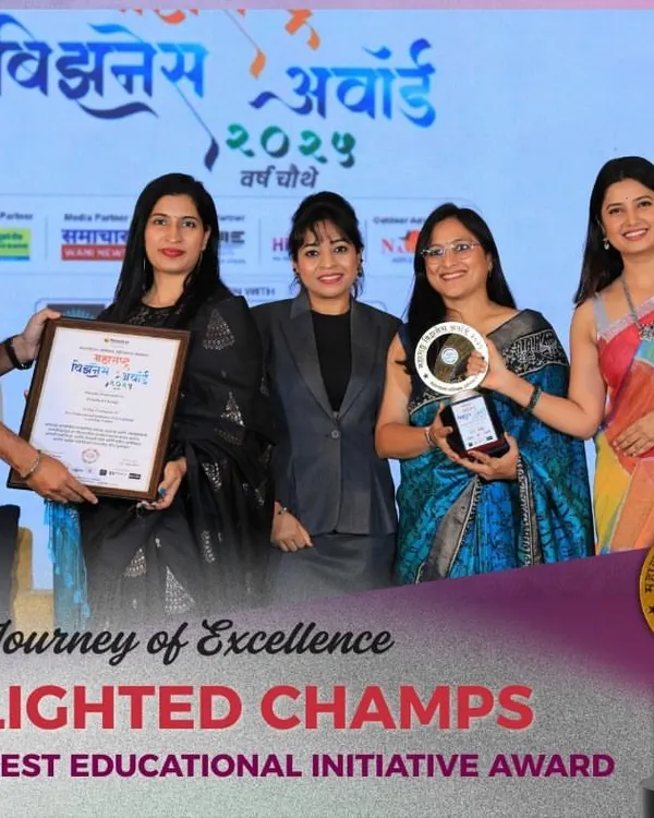 I am incredibly proud to share that Delighted Champs was honored with the Maharashtra Business Award for Best Educational Initiative. This award recognizes our commitment to making learning meaningful and joyful for every student we work with.