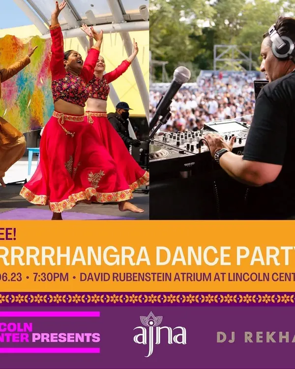 This poster for the Brrrrhangra Dance Party at Lincoln Center is a perfect example of my interactive workshops. Partnering with Ajna Dance, we created a free, welcoming space for people of all ages to learn Bhangra steps and celebrate together.