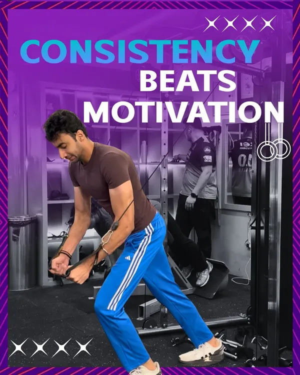 Consistency always beats motivation. It's about showing up, putting in the work one rep at a time, and making fitness a lifestyle, not a task.