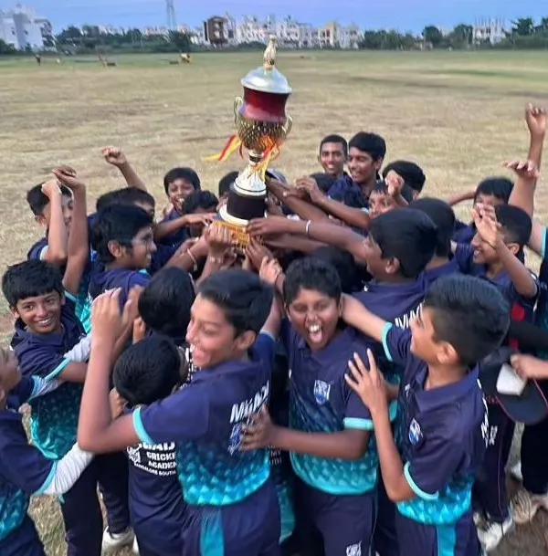 The pure joy of victory. This is what we train for. Our team celebrating their championship win at the Dussehra Cup Hubli finals after a dominant performance.