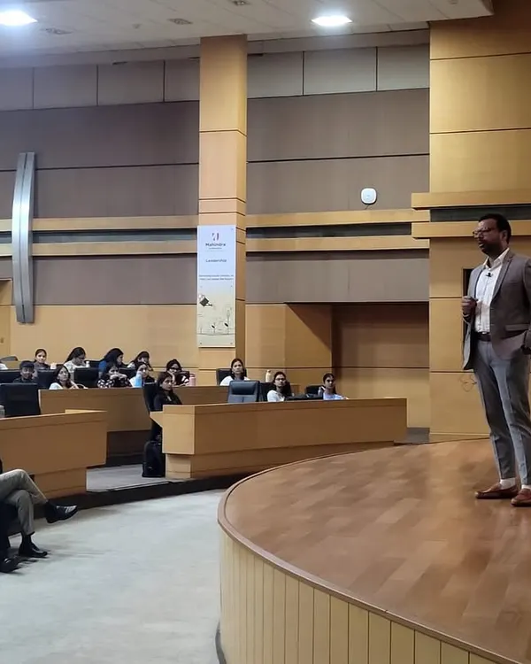 Our Partner, Saurabh Bindal, addressing students at the orientation ceremony of Mahindra University's School of Law. He shared practical insights on building a career in the legal profession.