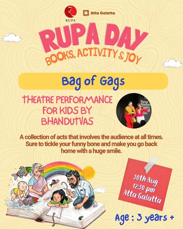 Poster for 'Bag of Gags', a theatre performance for kids.