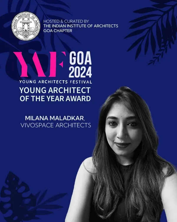We are proud to announce that our Principal Architect, Milana Maladkar, was named the Young Architect of the Year at the Young Architects Festival 2024, hosted by the Indian Institute of Architects.