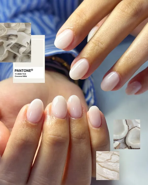The perfect "your nails but better" look. This is the new Coconut Milk shade, a beautiful, semi-sheer milky white that is clean, chic, and effortlessly elegant.