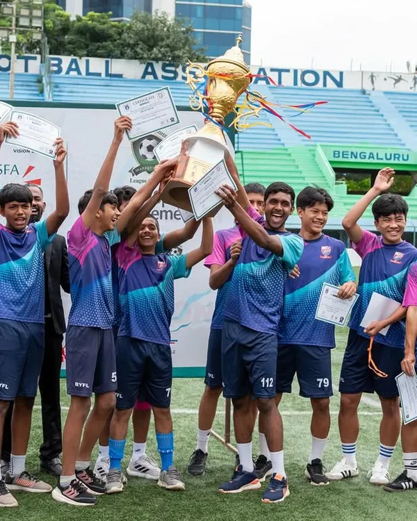 This is what we train for. Our U17 squad erupts in celebration after being crowned champions at the WSM league. A moment of pure joy and a testament to their hard work and dedication all season.