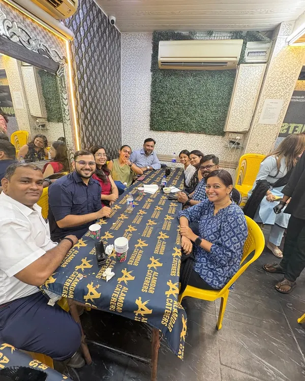 Happy faces enjoying a meal together in our air-conditioned banquet hall. This is what we love to see.
