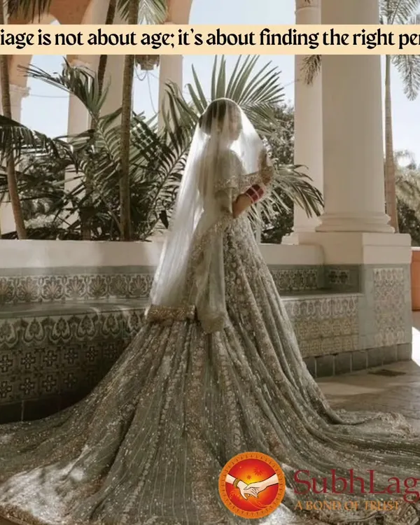 A bride stands in a magnificent silver lehenga with a long, flowing veil, looking like royalty. We believe in finding a match that makes a bride feel as special as she looks on her wedding day.
