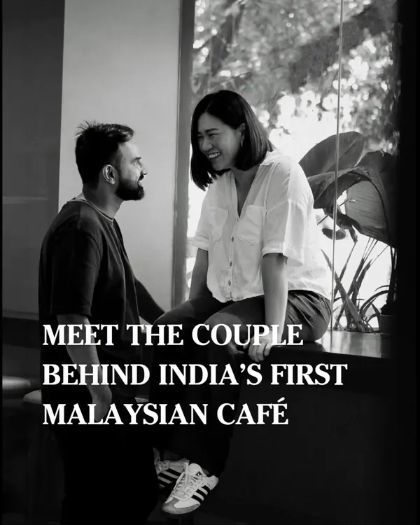 A snapshot of me and Vinesh, the couple behind India's first Malaysian cafe. This journey has been a dream, and building this space together has been an incredible experience.