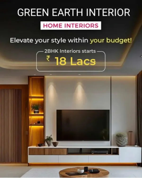 Looking for a full home interior solution? Our 2BHK packages start from ₹18 Lakhs, providing you with a complete, stylish home makeover within your budget.