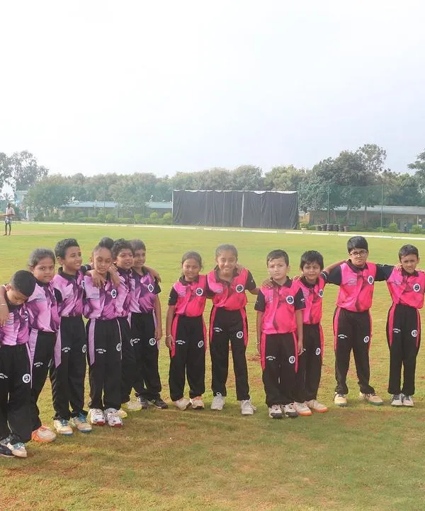 Our U-10 team, lined up and ready for their match. We start building team spirit and discipline from the very beginning.