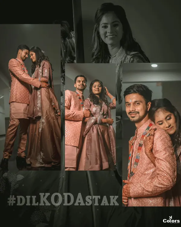 A creative collage from a Sangeet or reception, with the hashtag '#DilKoDastak' capturing the heart-touching vibe of the event.