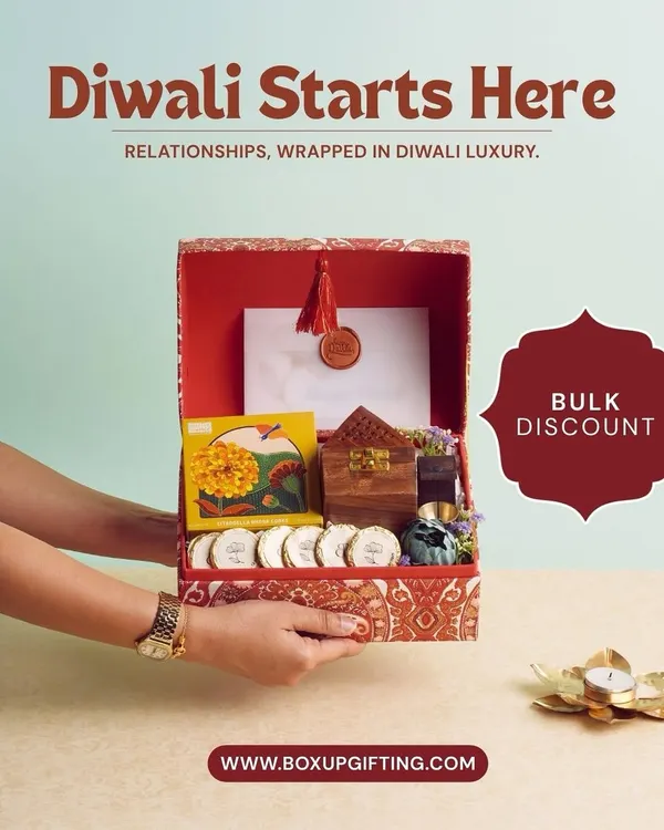 Diwali starts here! We are officially open for Diwali orders. This beautiful hamper, filled with traditional items, is just a preview of the luxurious festive collection I have curated for this year.