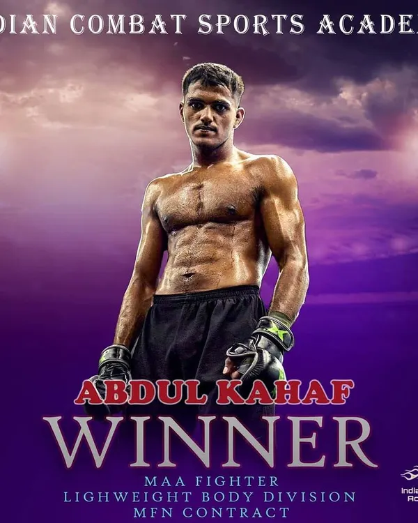 Abdul Kahaf, winner of the MFN contract. He ran through the lightweight division to earn his spot. This is the start of a promising professional career.