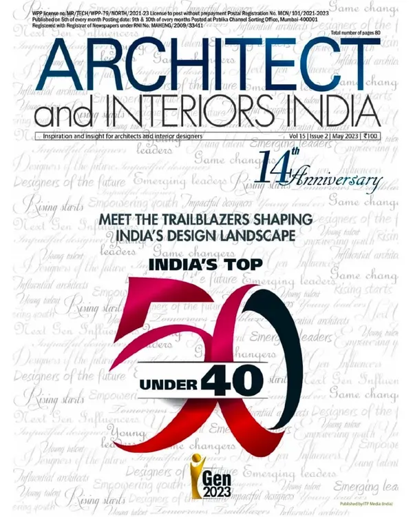 We are thrilled to be featured in Architect and Interiors India for the iGen 2023 Awards, which celebrates the country's brightest young design minds.