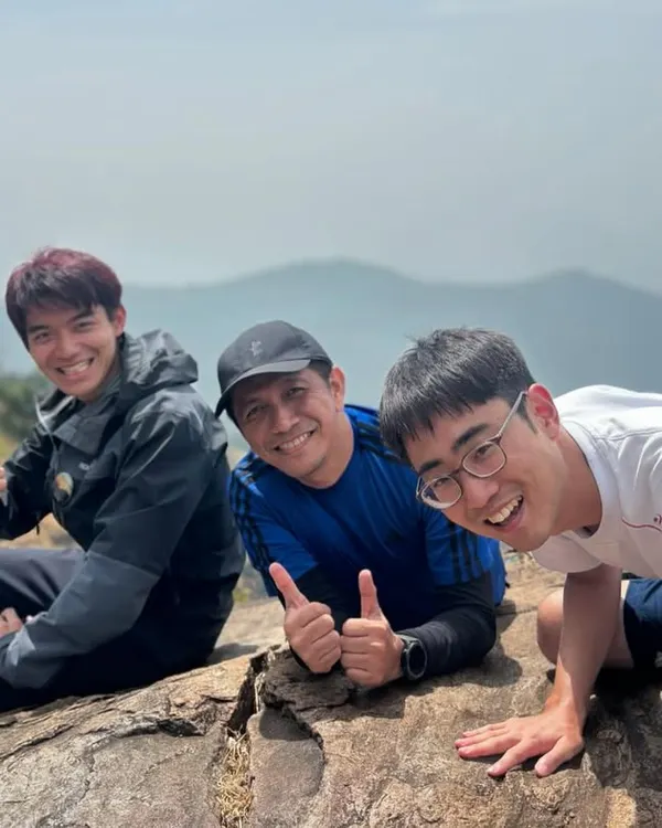 Smiles at the summit. This Bandaje Waterfall trek was an incredible corporate adventure, blending stunning views with the satisfaction of completing a challenging trail together.