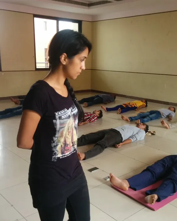 This picture is from the very first yoga class I ever taught, with students from PES University. It was the start of a 10-year journey that shaped my life.