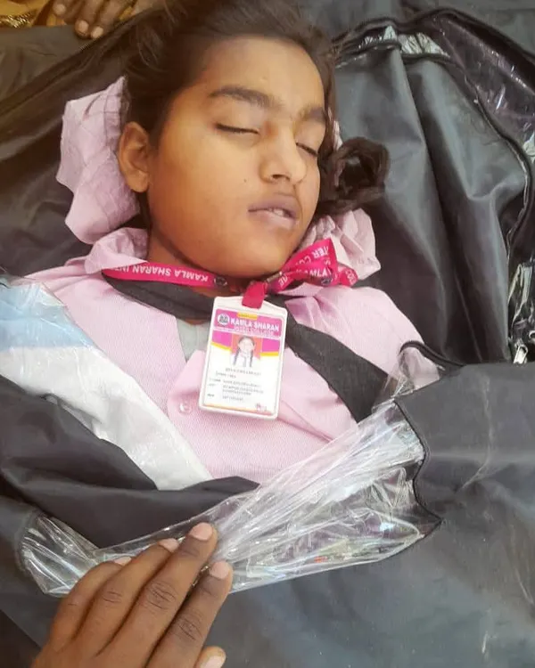 The lifeless body of Ria Prajapati, a student who was driven to suicide over school fees. This is the tragic outcome when education becomes a business. I am fighting to hold such institutions accountable and to ensure no other child's future is destroyed by greed.