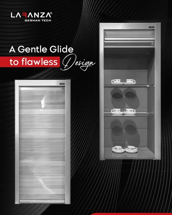 A gentle glide to flawless design. My premium rolling shutter systems are built for both beauty and utility, offering a smooth and elegant way to conceal storage.