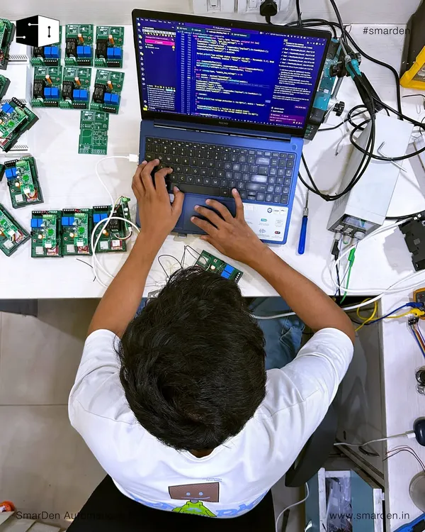 Before it becomes "smart," it starts here. Late nights, countless lines of code, and circuit boards. This is where my ideas become innovations. Engineering isn't just what I do, it's who I am.