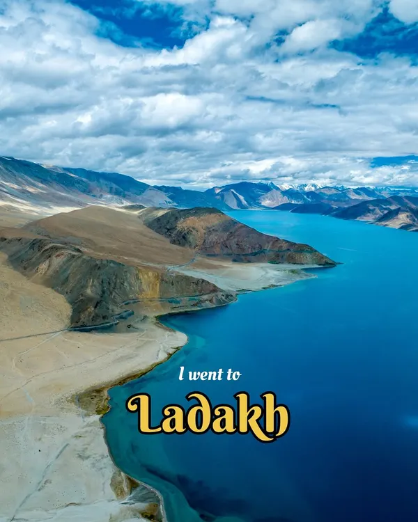 The journey to Ladakh changes you. This aerial photograph of the iconic Pangong Tso lake shows the stark, beautiful contrast of the cold desert. The deep blues against the barren mountains are a sight I strive to capture, showcasing the unique landscapes I can film for travel and tourism projects.