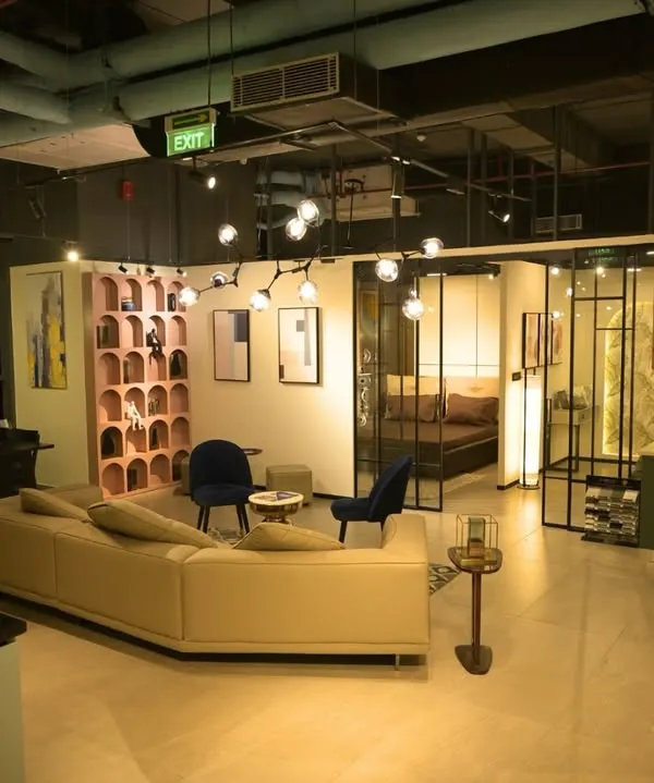 A view of my Kolkata Experience Centre, where you can explore different room setups, from living areas to kitchens, and see how various design elements come together.