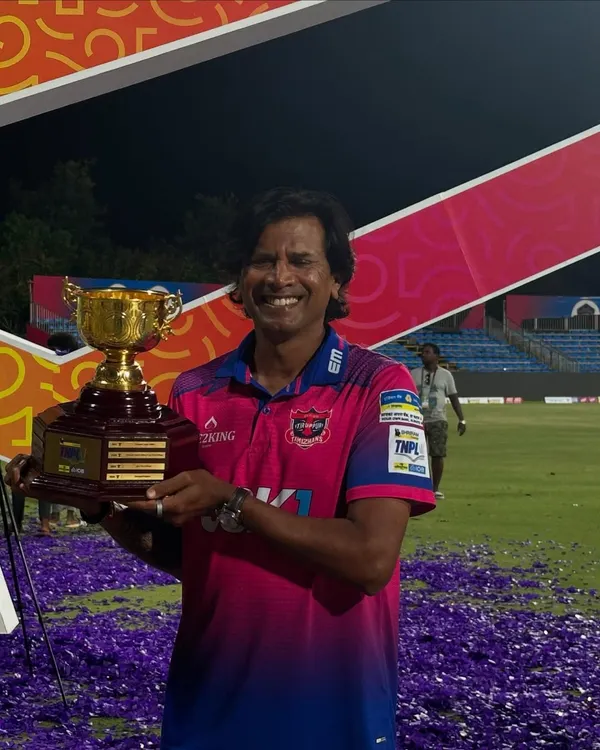 Another angle of the TNPL 2025 championship celebration. The joy of winning is unparalleled.