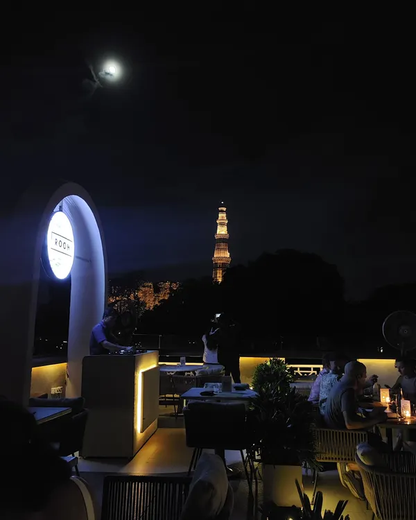 This is the view that steals hearts. Our terrace offers a romantic, uninterrupted panorama of the Qutub Minar, creating a magical backdrop for an unforgettable evening under the stars.