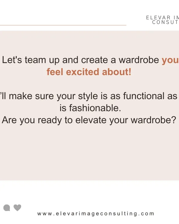 My goal is to help you create a wardrobe you feel genuinely excited to wear. Together, we will build a collection of clothes that is both functional for your lifestyle and fashionable for your soul.