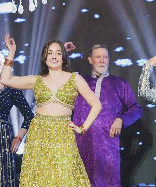 We love teaching clients from all over the world. This group of friends and family, dressed in beautiful Indian attire, brought so much joy and energy to the stage for their Sangeet performance.