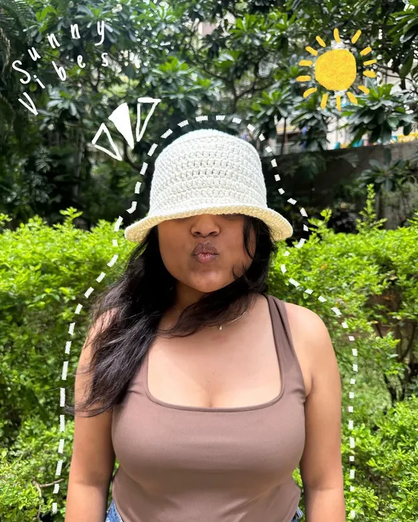 Our handmade crochet bucket hat is the perfect accessory for sunny days. It's lightweight, easy to pack, and can be customized in your favorite color.