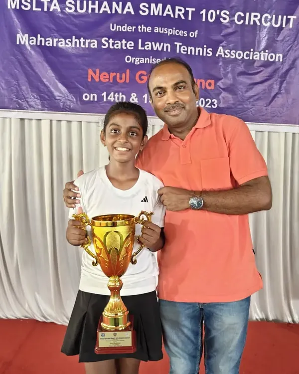 A proud moment as our trainee Trisha Bhosale wins the MSLTA Suhana Smart Under 10 tournament, hosted right here at our academy.