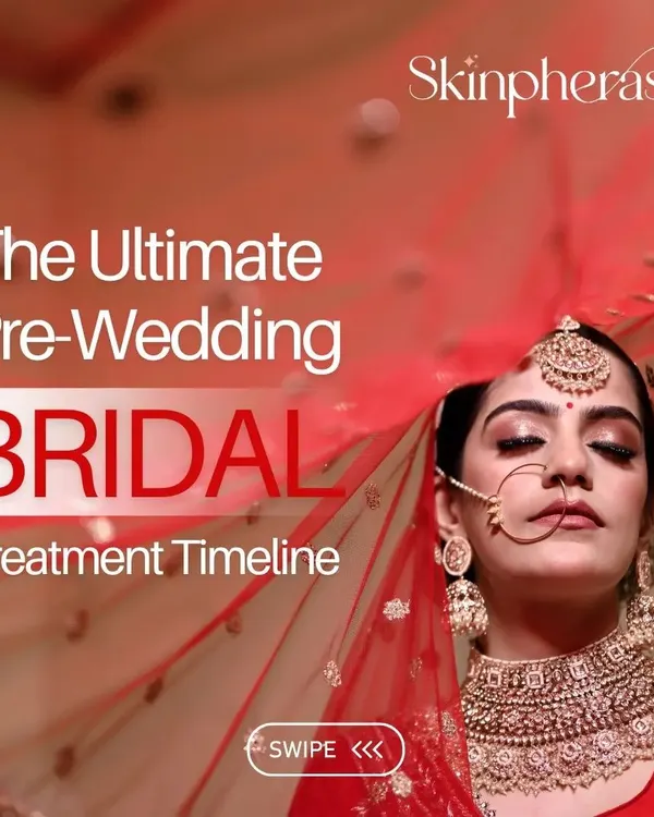 Your wedding journey deserves a dedicated skincare timeline. I've designed a pre-wedding bridal treatment plan to take you from consultation to your big day, ensuring you are glowing from the inside out.