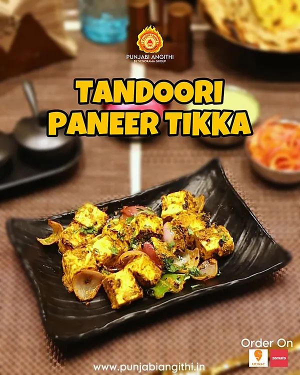 My Tandoori Paneer Tikka is a classic for a reason. Soft cubes of paneer marinated and grilled with onions and bell peppers for that perfect smoky flavor.
