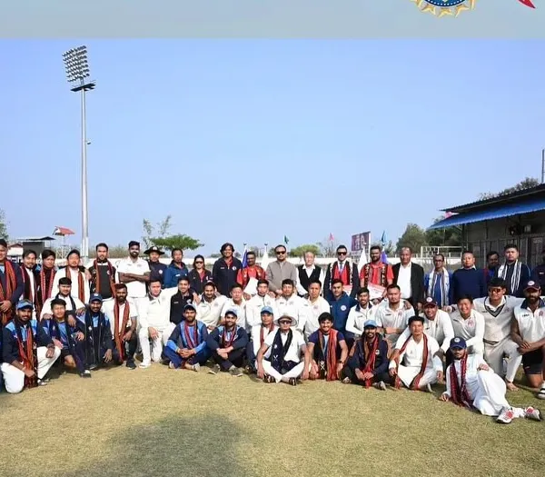 The Nagaland Ranji Trophy team after securing a spot in the semi-finals. This was a result of immense courage and determination to bounce back in the tournament.