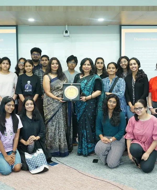 It was an honor to receive this plaque after my guest lecture at BITS Law School. I am pictured here with the bright students and faculty after a stimulating session on the impact of Public Interest Litigation.