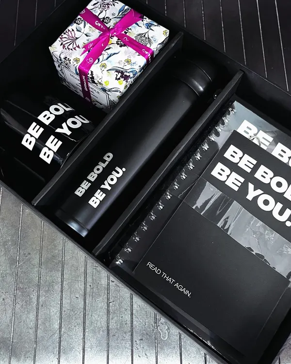 We believe a gift should feel personal, even at work. For Alt F Coworking, we created these sleek, bold gift sets, screen printing their message onto notebooks, mugs, and sippers. It’s about creating something that feels both premium and purposeful.